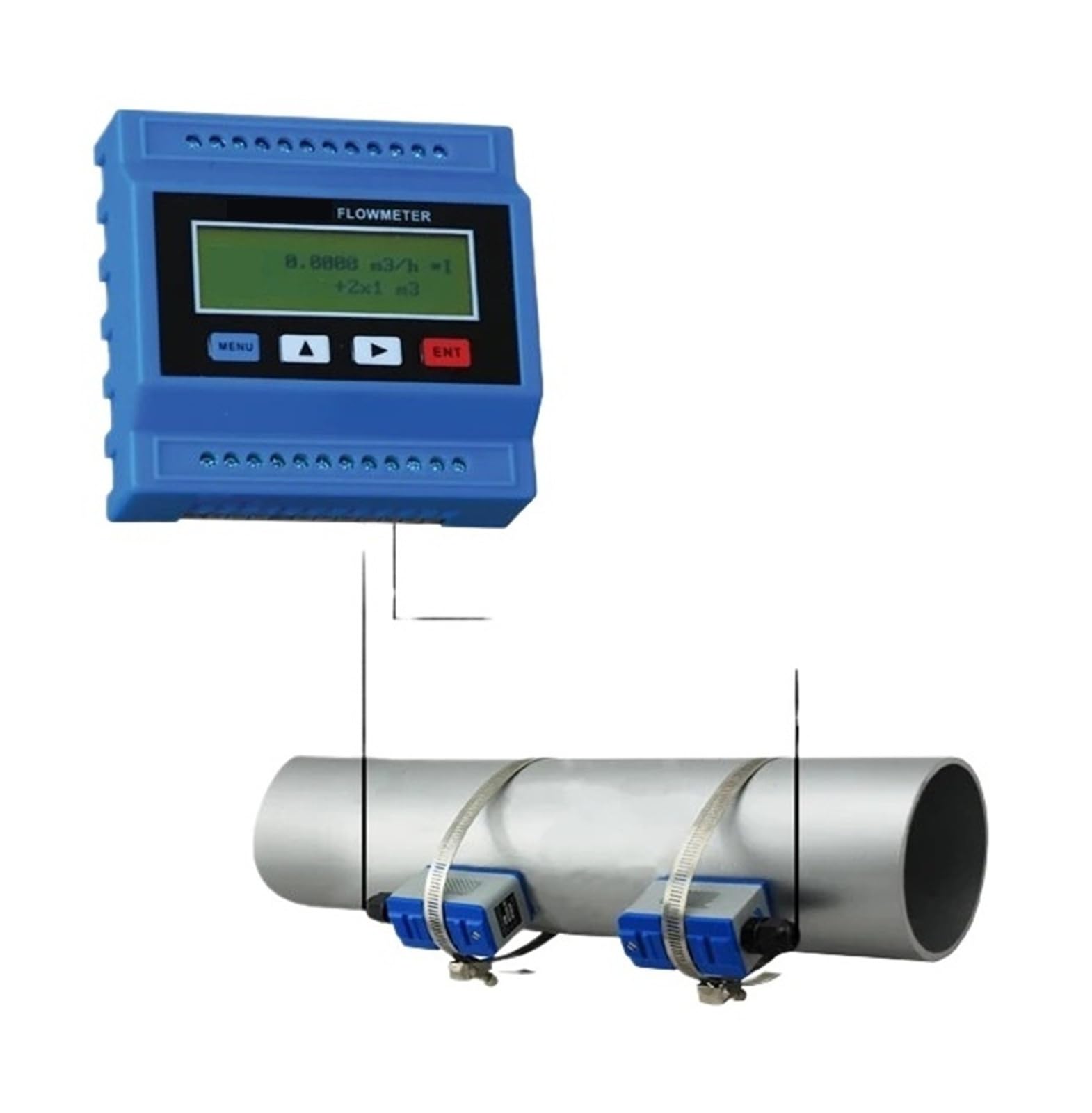 Medidor de flujo de agua TUF-2000M TL-1-HT Sensor modular de alta temperatura TS-2 TM-1 Medidor de flujo de nivel digital RS485 DN15-700 mm(TS-2-HT-DN15-100mm)