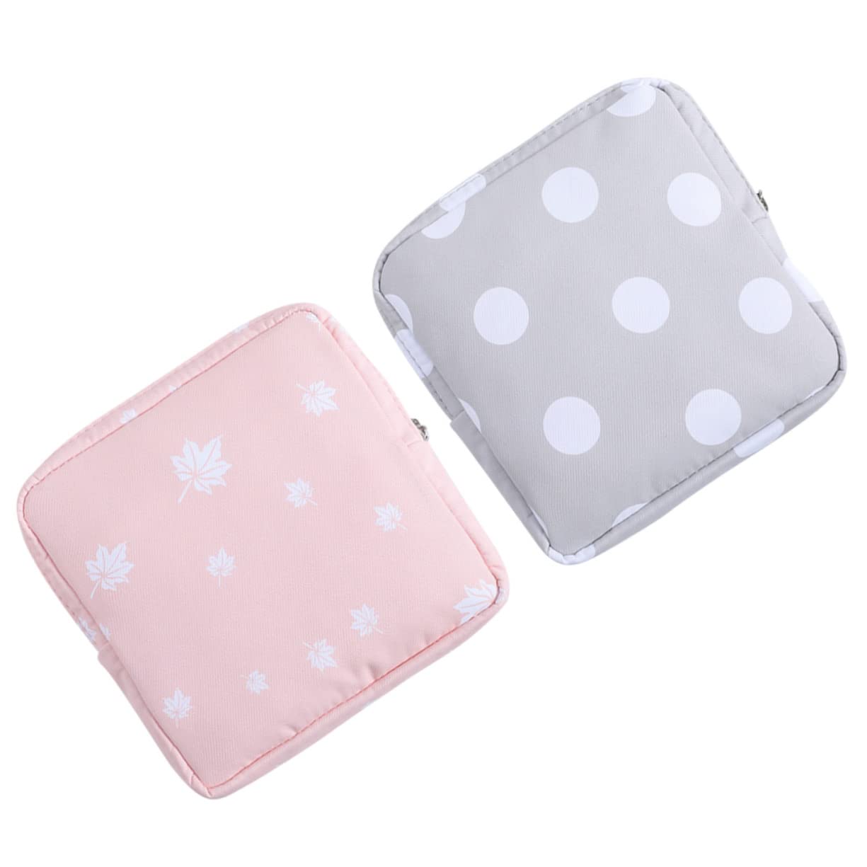 Housoutil Outdoor Sanitary Towel Storage Pouch Large Capacity Zippered Pouch Cotton Material for Women Girls Traveling