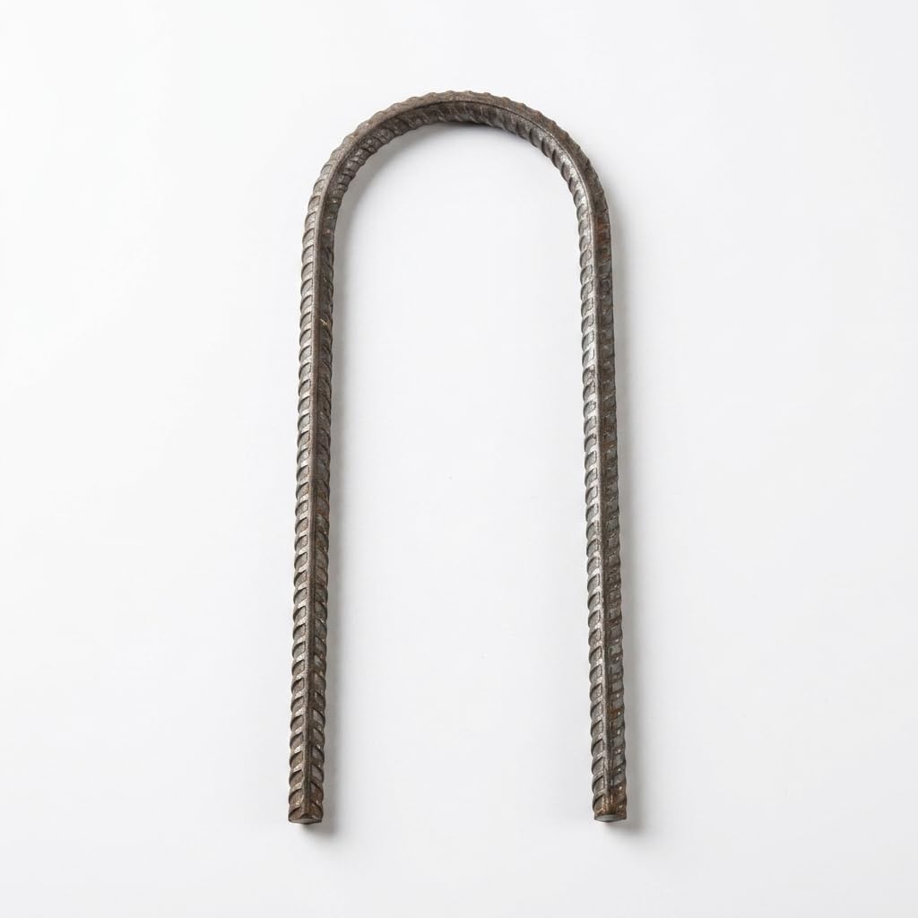 COCUS Ultra Heavy Duty Steel U Pegs 10mm x 300mm – Ribbed Rebar Ground Pins 50 PACK