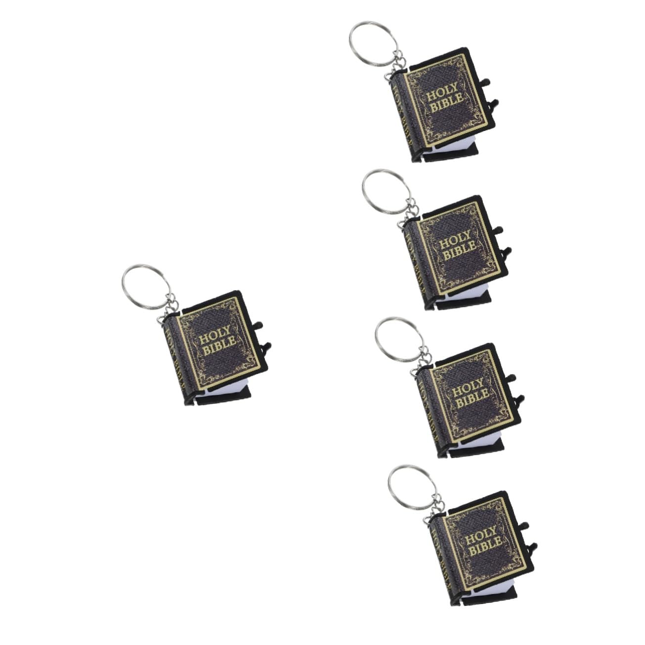 NUOBESTY 50 Pcs llavero biblia llavero bolso islámico biblia colgante llavero hacer que el esté lleno de llavero llaveros decoración colgante biblia colgante de llavero botón metálico
