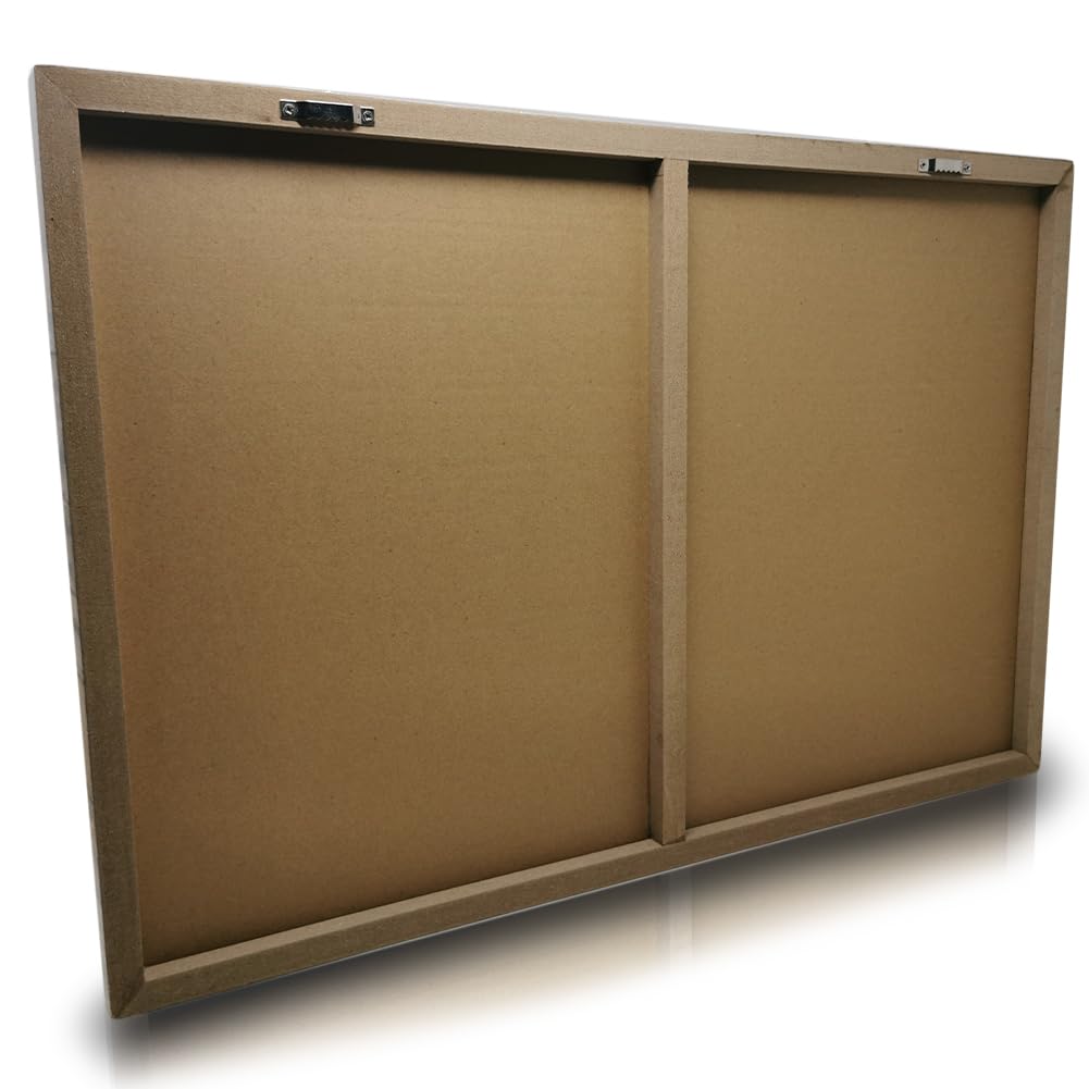 BAKAJI Lavagna Magnetica Scrivibile e Cancellabile da Parete, Lavagnetta con 5 Calamite e 1 Pennarello, Bacheca Memo Board a Muro Ideale Cucina, Soggiorno, Ingresso, 60 x 40 cm (Marmo Nero)
