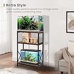 Aquarium Stand, 10 Gallon Fish Tank Stand with Storage, 3 Tier Metal Frame Cabinet Suitable for Fish Tank, Turtle Tank, Rustic Brown (10 Gallon) - Image 5
