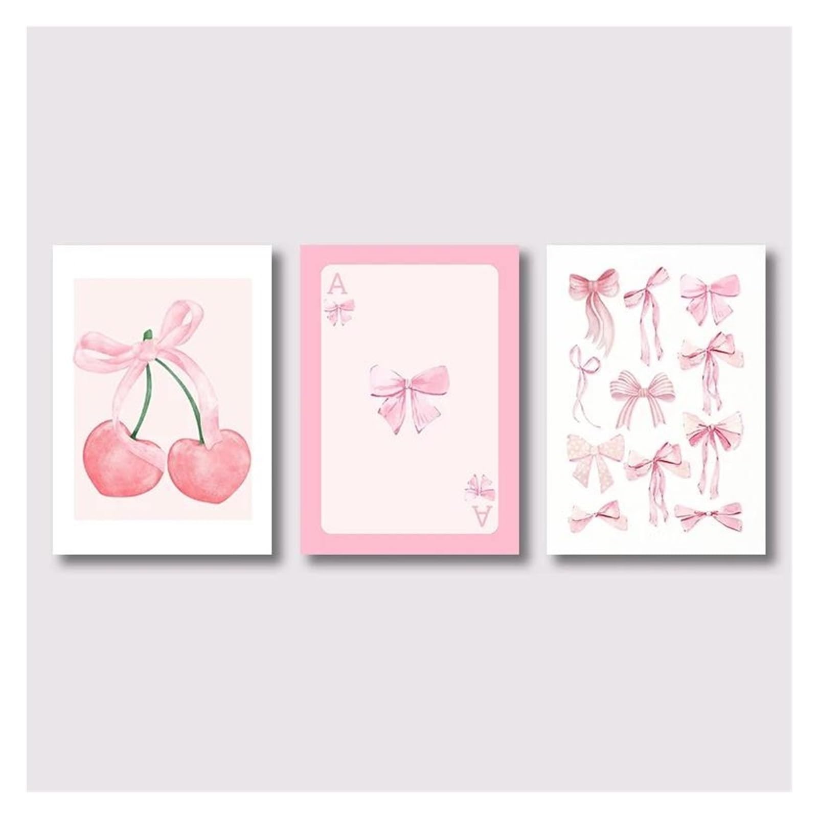 Affiche d'art Preppy nœuds aquarelle pour créer un décor d'appartement d'université cosy