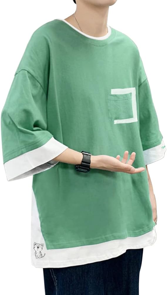 Amazon メンズ Tシャツ カットソー 半袖 フェイクレイヤード 重ね着風 プリントtシャツ 猫柄 メンズ ファッション 大きいサイズ ゆったり シルエット おしゃれ Tシャツ カットソー 通販 Amazon メンズ Tシャツ カットソー 半袖 フェイクレイヤード 重ね着風 プリントtシャツ 猫柄 メンズ ファッション 大きいサイズ ゆったり シルエット おしゃれ Tシャツ カットソー 通販