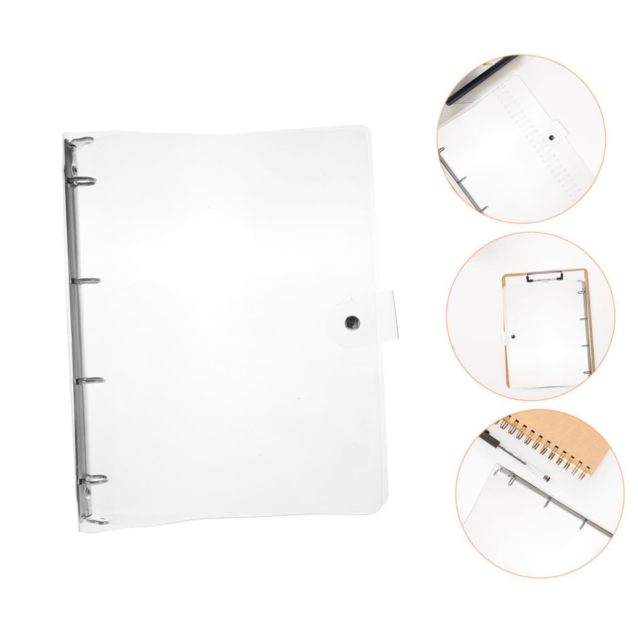 Classeur à Anneaux A4 Portable en Plastique 3 Pièces