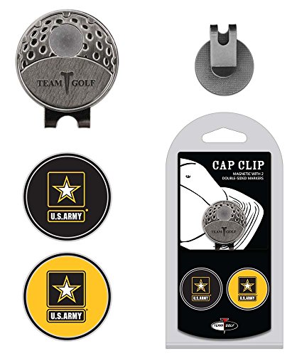 Team Golf Military Army Golf Cap Clip with 2 Removable Double-Sided Enamel Magnetic