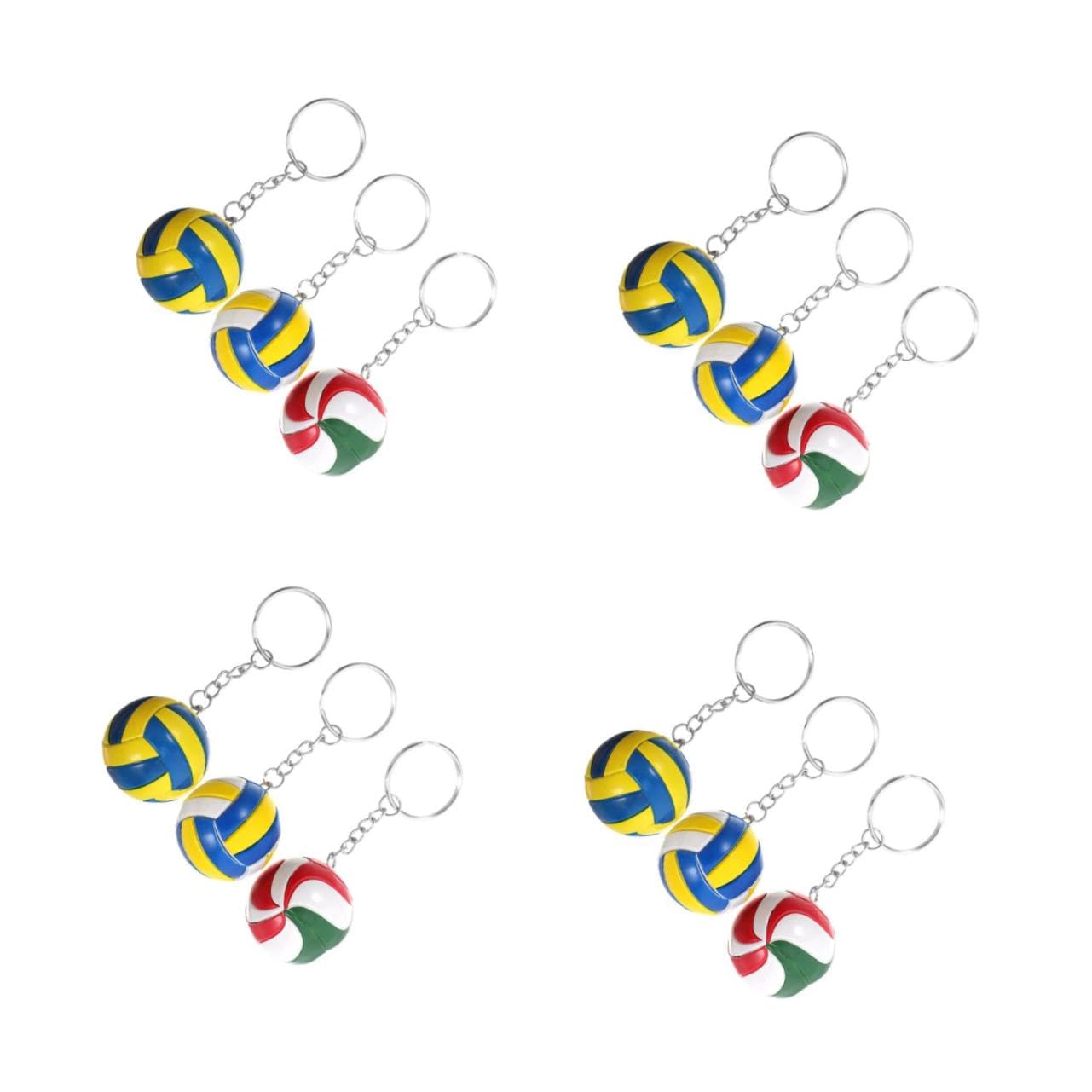 Beavorty 12 Stück Teiliges Volleyball Schlüsselanhänger Multifunktionale Kompakte DIY Taschenanhänger Sportliche Deko für Rucksack Auto und