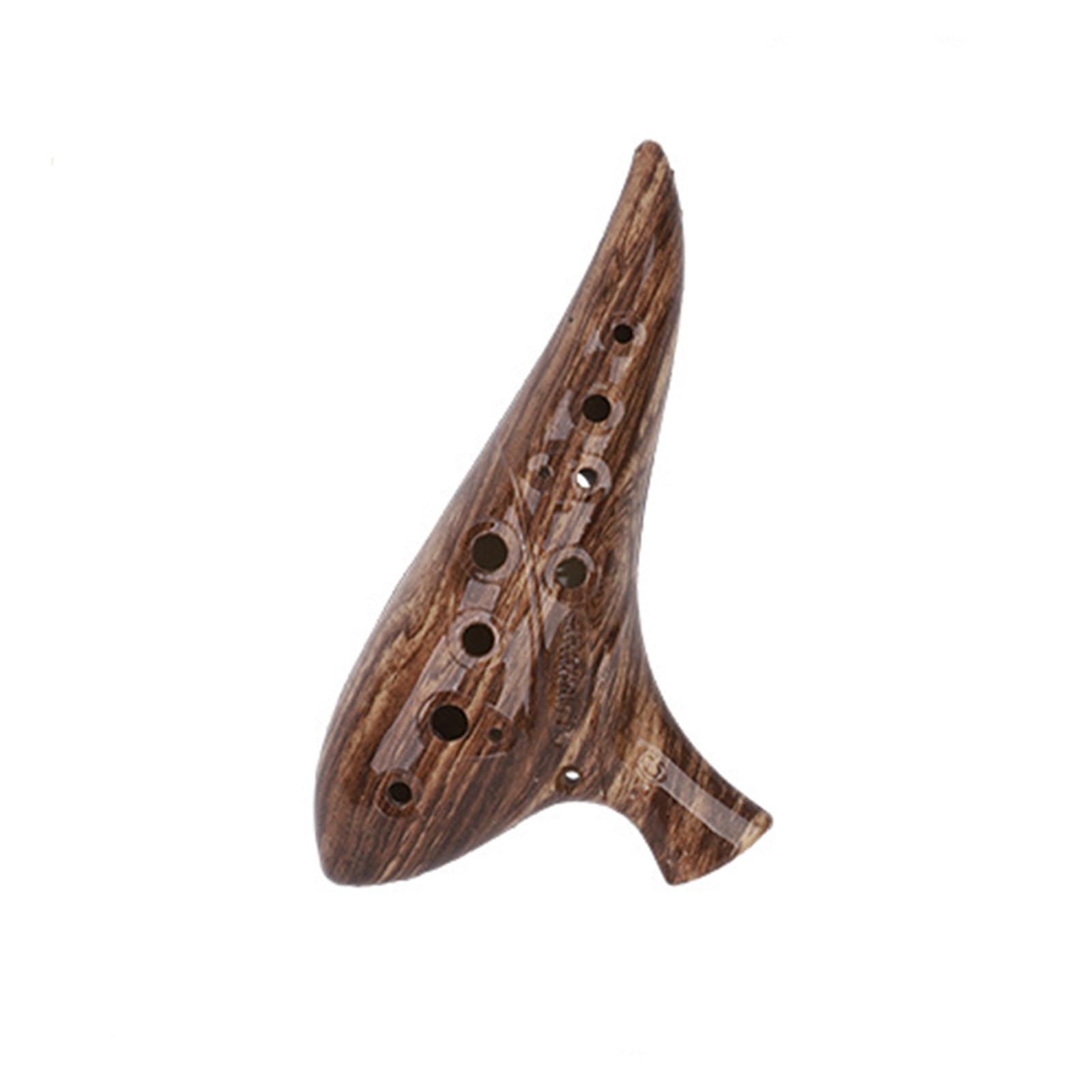 Ocarina Ceramica Alto C Flauto in ceramica con 12 fori, tono AC Tono medio C Grana del legno Cracking Ghiaccio Affumicato Blu Bianco Strumento for principianti per Principianti Adulti