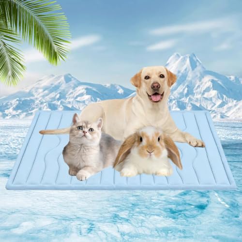 Tapis rafraîchissant pour chiens Arc-Chill bleu en taille L pour l'été - 2
