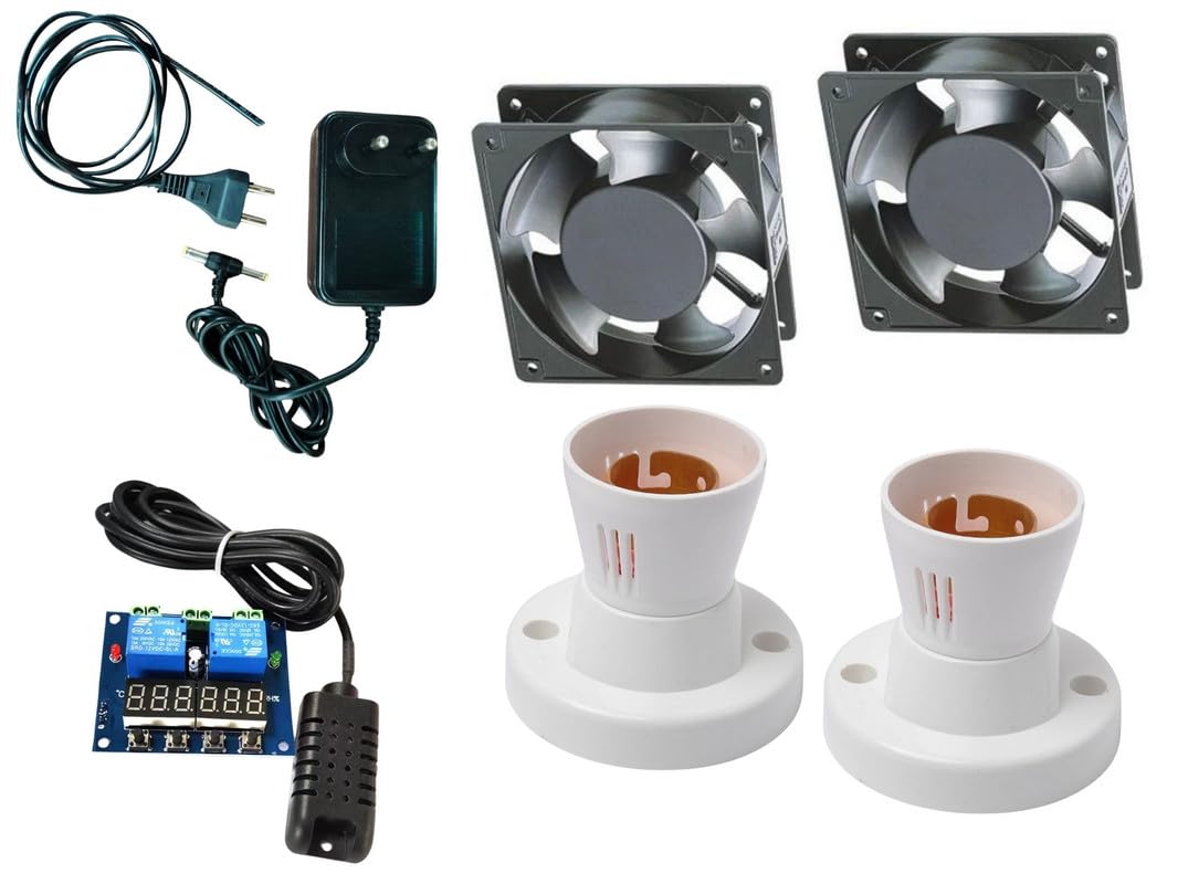 HUMBE&CO-XH-M452 humidity temperature controller 2 FAN 1 ADAPTER 2 hodler 1, 2 pin-image-46