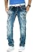 Produktbild Cipo & Baxx Herren Jeans Dicke Naht Streetwear, Blau, 36W / 36L