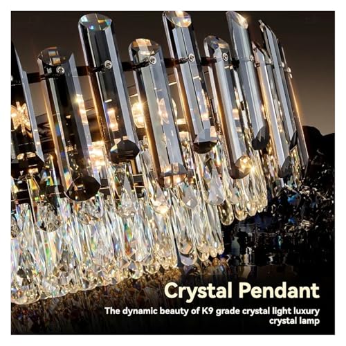 Lustre de plafond moderne LED en cristal doré rond 50 cm lumière chaude - 4