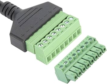 Amazon | PENGLIN 2個 RJ45ネジ留め式端子 RJ45オス- 8ピンネジ留め式
