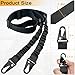 DDOUT 2 Point Rifle Sling with HK Hook, Gun Sling and ar Strap Length Adjustable with Elastic Bungee for Outdoor Activities and Hunting, Black
