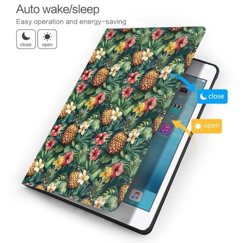 Étui iPad 10.2 imprimé plante ananas tropicale avec support tablette folio - 3