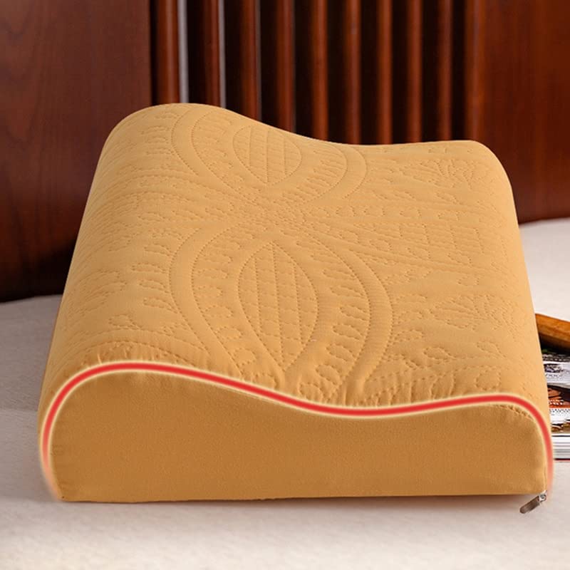 Funda de Almohada de algodón, Funda de Almohada ortopédica de látex para Cama de Espuma viscoelástica, Funda de Almohada para Dormir de 50x30cm/60x40cm, Funda de Almohada Protectora