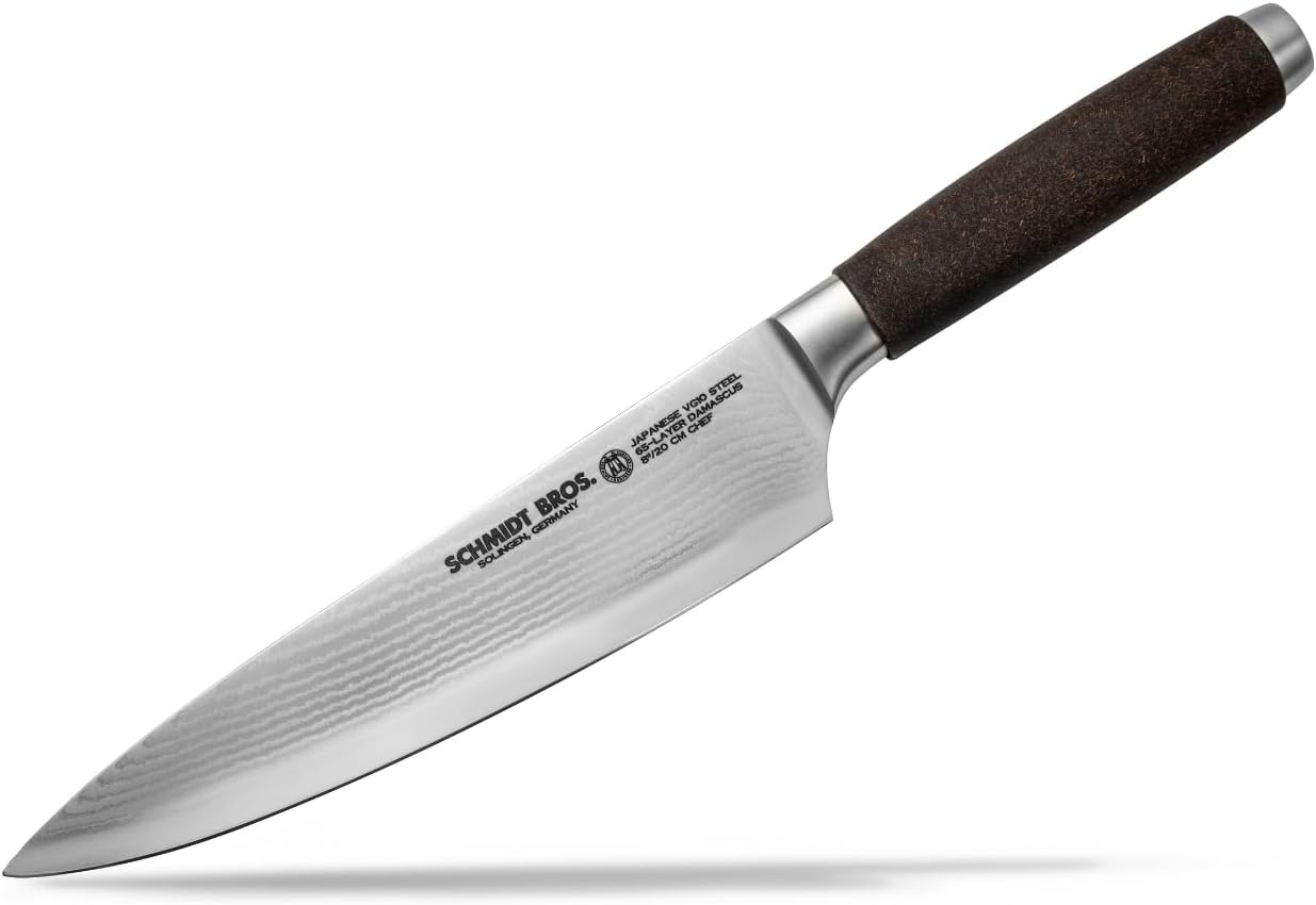 Schmidt Brothers - Artisan Series 8-Inch Bread Knife, High-Carbon German Stainless Steel Cutlery, Coconut Resin Handle