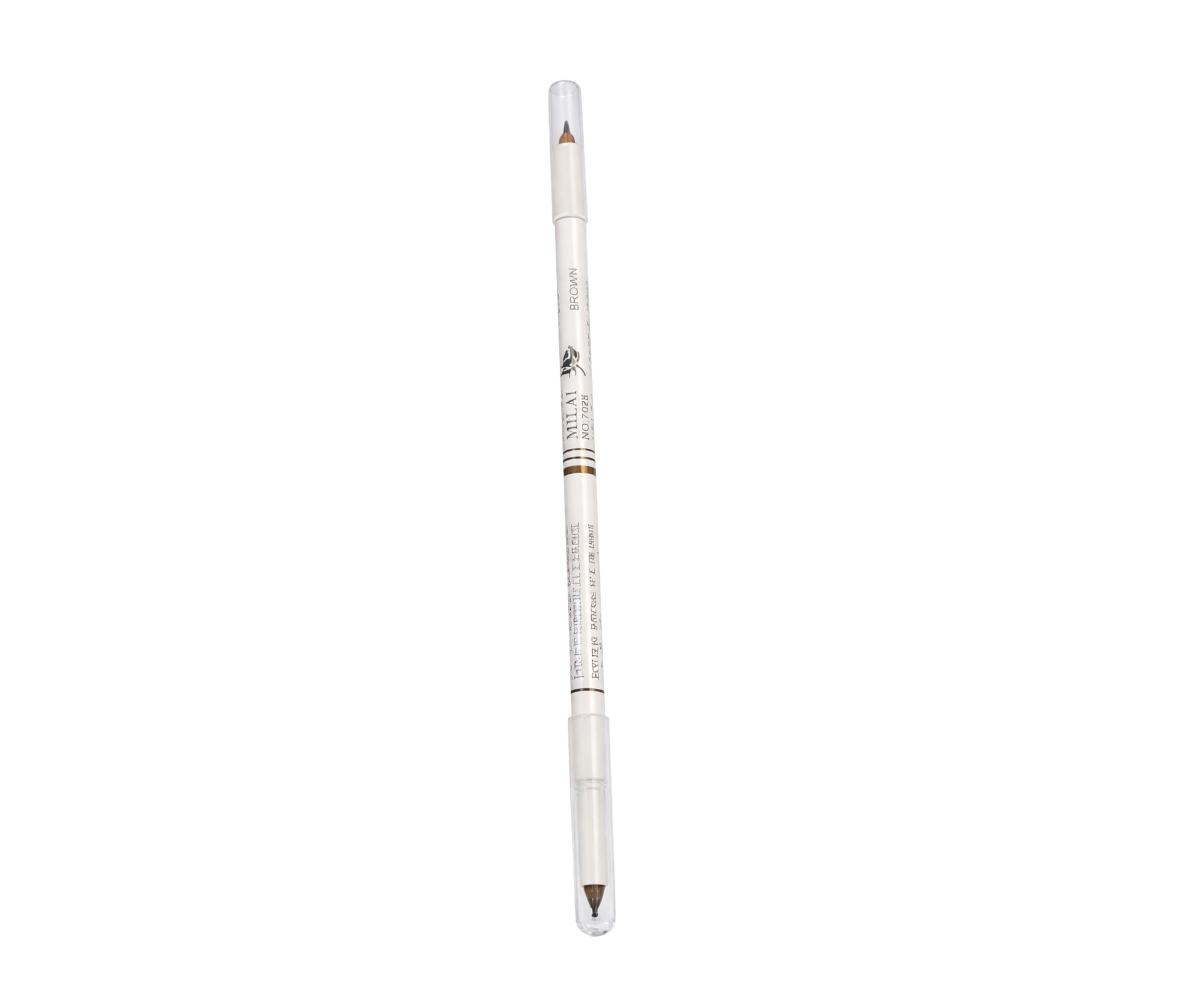 Dual-Ended Eyebrow Pencil & Eyeliner Pen | 2-in-1 Double-Sided Waterproof Brow Enhancer & Eye Definer Pencil with Protective Caps for Women (Brown & Black Shades)-image-30