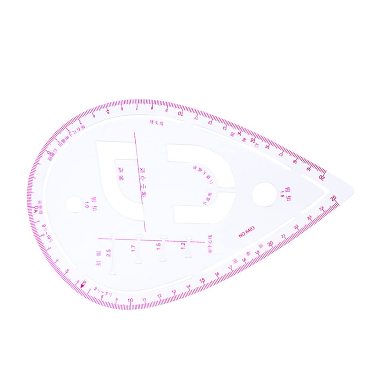 Set di Righelli da Cucito per Sartoria 7 Pezzi in Plastico | Adatti a Disegno Abiti e Taglio Manuale, Alta Precisione e Flessibilità, per Tasche e Polsini