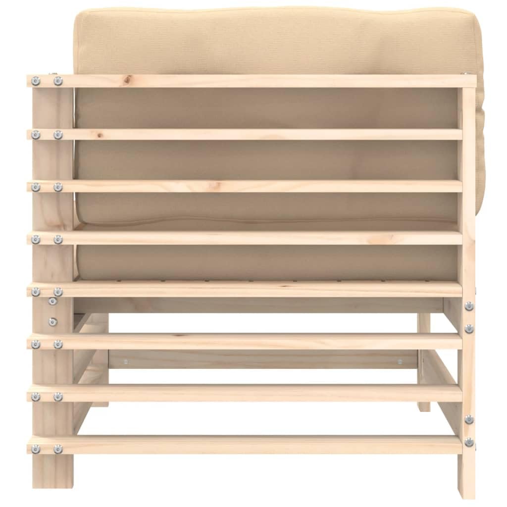 ARKEM Divani Angolari con Cuscini 2 pz in Legno Massello di Pino,Divano di Pallet levigata e piallata,per Interni ed Esterni Poltrona/Divano per Patio
