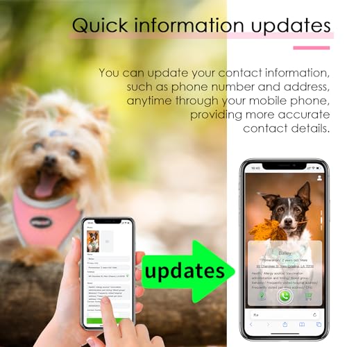ThinkPet Hundegeschirr, reflektierend, atmungsaktiv, weiches Air-Mesh mit QR-Code, Hundemarke, Erstickungsfrei, für Welpen, kleine, mittelgroße Hunde und Katzen, Größe M, Rosa