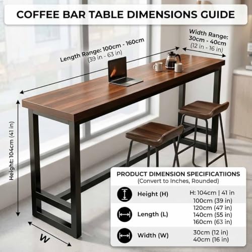 Mesa alta rectangular de 30cm de fondo para ganar espacio en cocinas estrechas 3