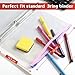 Lincia 24 Pack Clear Pencil Pouch for 3 Ring Binder Pencil Case with Zipper 3 Ring Binder Pocket Insert Bag 10 x 7'' Visible Cash Envelope with Re-enforced Grommet for Office (Colorful,Clear)