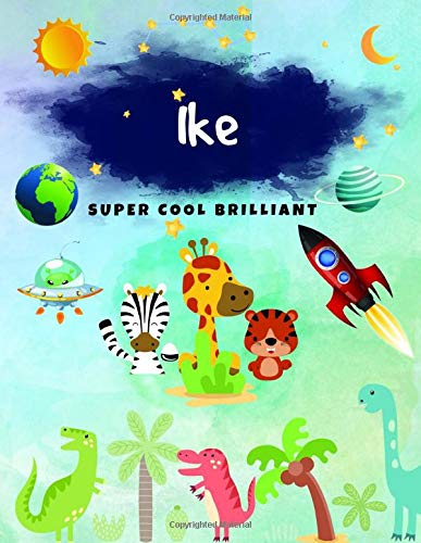 Ike: Journal, Sketchbook and Notebook Gifts for Boys & Kids - Composition Size (8.5"x11") With Large Lined Pages, Perfect for Journal, Writing, ... Pirate & Watercolor Design) (Ike Book)