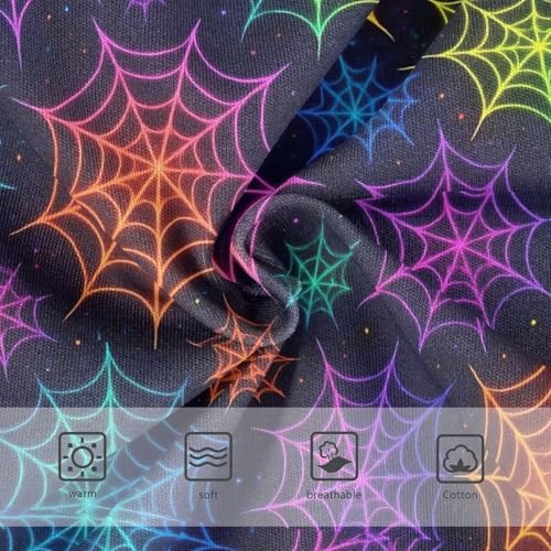 Joisal Toddler Girls Underwear 2t Cotton Panties Little Girl Designer Underpants Briefs Colorful Neon Spider Webs3