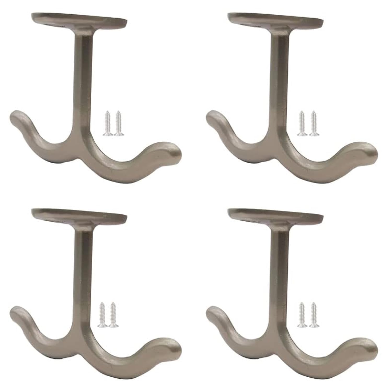 NNNJunhua Under Cabinet Hooks Zinc Alloy Ceiling Double Hook Purse Hook for  Table Under Shelf Hooks for Cabinet Wardrobe Coat Towel Hat Mug Cup Hook