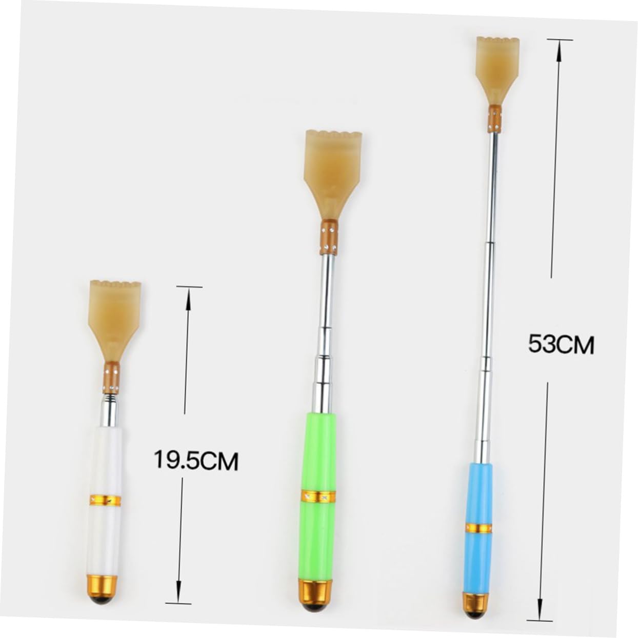 3 Rascadores De Espalda Con Imán Telescópicos Y Extensibles De Acero Inoxidable Herramienta De Salud.