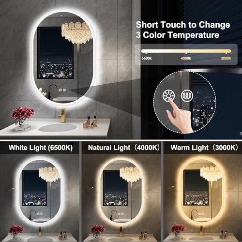 Smart Mirror with Lights and Bluetooth