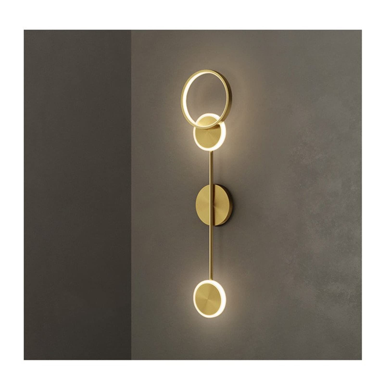 ZTCHSENZT Wall Sconces, Nordic Luxury Indoor Wall Lamp LED for Bedroom Bedside Background Gold/Black Iron Light Creative Wall Sconce Decoration,Blackatype-Warmlight