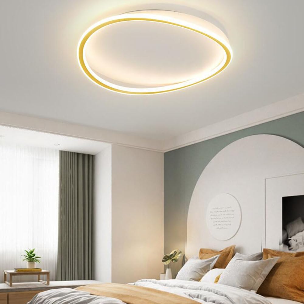 Z pilotem zdalnego sterowania lampa sufitowa LED do montażu podtynkowego nowoczesna ultra cienka lampa sufitowa do domu oszczędność energii proste oświetlenie do sypialni/mieszkania do kuchni