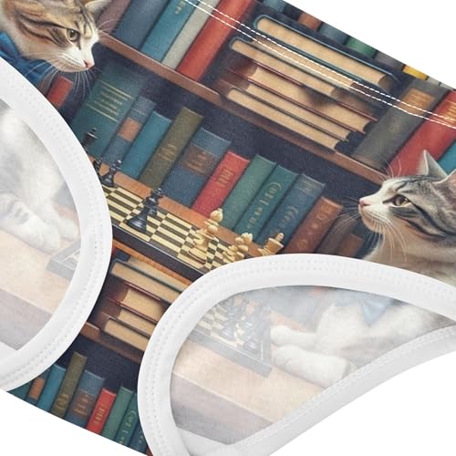 Toddler Girls Underwear 2t Cotton Little Girl Panties Designer Kids Undies Briefs Cute Cats Bookshelf4