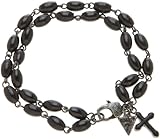 Guess Men's Rosary Bracelet,Silver,One Size