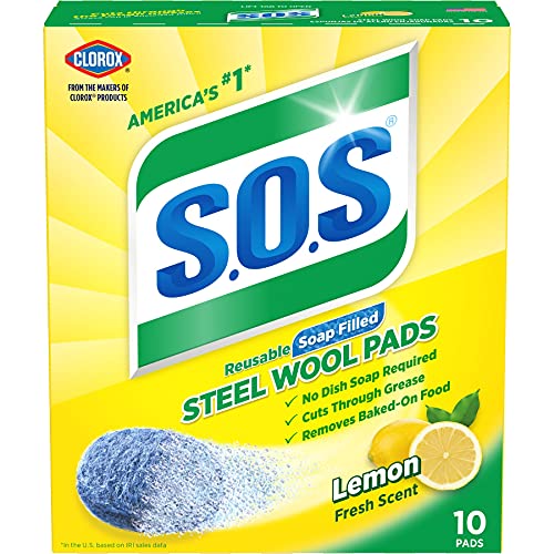 Image of S.O.S Steel Wool Soap Pads, Lemon Fresh, 10 Count