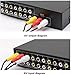 8 in 1 Out 3 RCA AV Audio Video Splitter Amplifier for Cable Box DVD DVR Analog TV 1x8 Port Splitter Composite 3 RCA Av Video Audio Switch Switcher,QiCheng&LYS(8 in 1 Out)