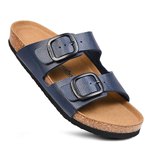 AEROTHOTIC Womens Arch Support Cork Footbed Slide Sandals