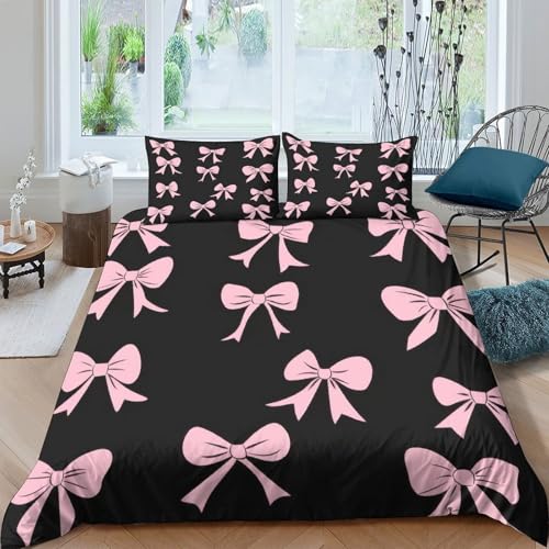 Housse de couette hypoallergique roses 3D avec fermeture - 4