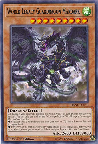 Amazon.com: Yu-Gi-Oh! - World Legacy Guardragon Mardark - DANE-EN018 - Rare  - 1st Edition
