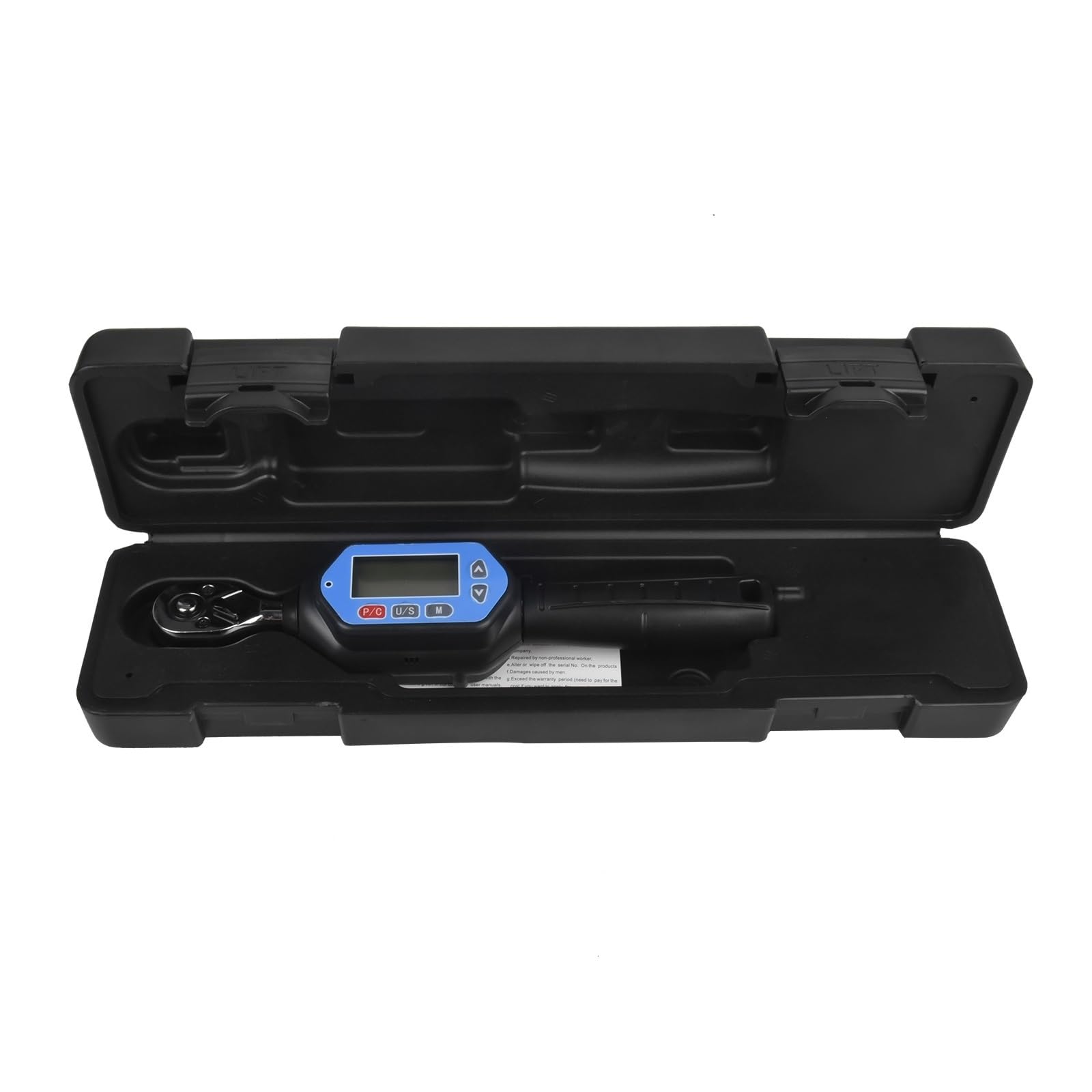 Set di Chiavi Dinamometriche Chiave Dinamometrica Digitale con Indicazione LED E Tracciamento del Picco, Chiave Dinamometrica con Attacco Quadro E Cicalino(EWM-60)