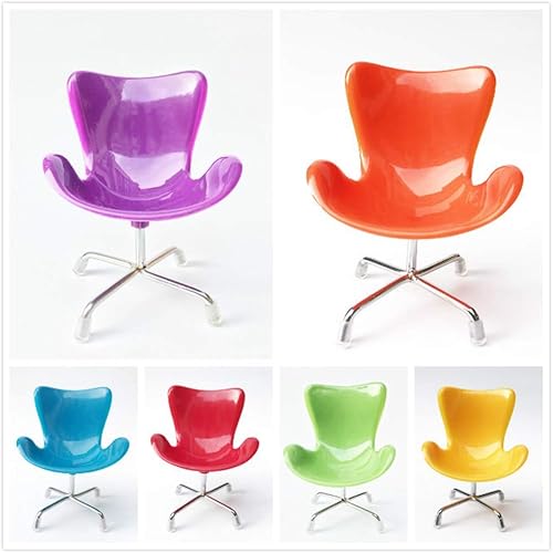 Miniatura 10 de Silla de erizo mini asiento giratorio de plástico, juguetes para animales pequeños, decoración de hábitat, accesorios de jaula, suministros de