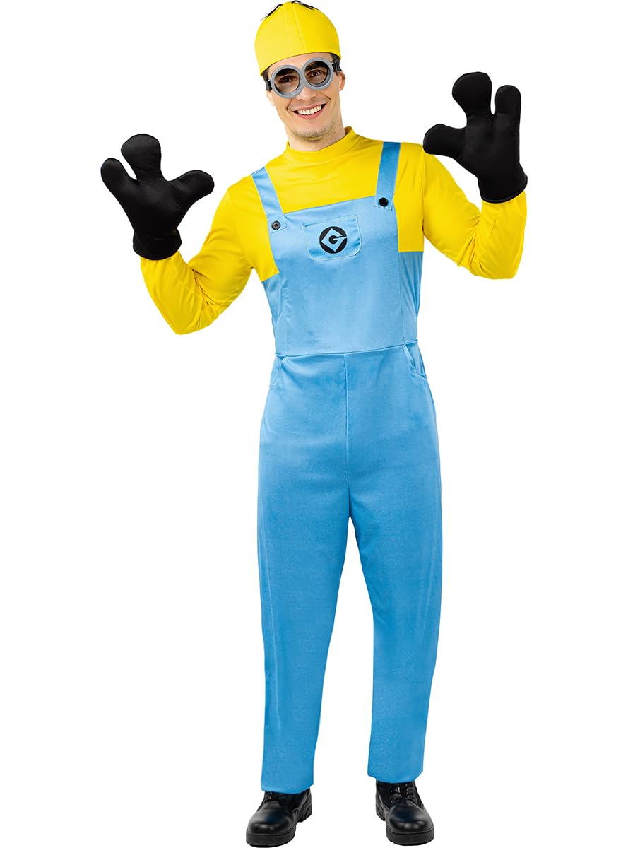 Funidelia | Disfraz de Minions Dave para hombre y mujer Dibujos Animados, Minions, Películas & Series - Disfraz para adultos y divertidos accesorios para Fiestas, Carnaval y Halloween - Talla única