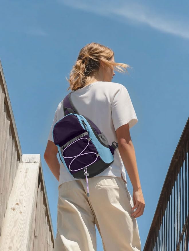 Crossbody Sling Backpack Sling Bag for Women Men, Crossbody Shoulder Blet Bags, Travel Daypack bag Purse for women2