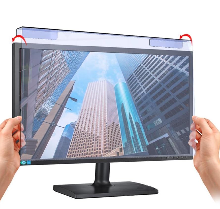 Computer Universale Filtro Anti Luce Blu,Anti Luce Blu Proteggi Schermo,Pellicola Filtrante Anti-UV per la Protezione degli Occhi per Monitor&Desktop PC,Installazione sospesa,staccabile,riutilizzabile