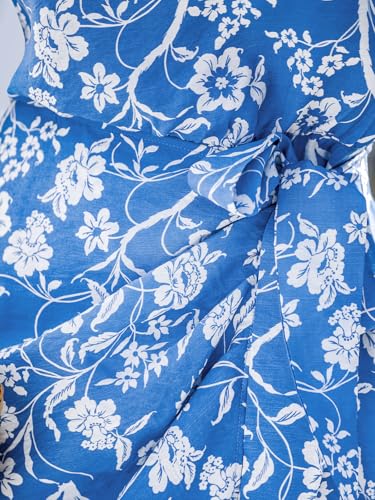 Image of CUPSHE Women's One Shoulder Leaf Print Self-tie Short Dress Sleeveless Tiered Hem Formal Dress Casual Mini Dress