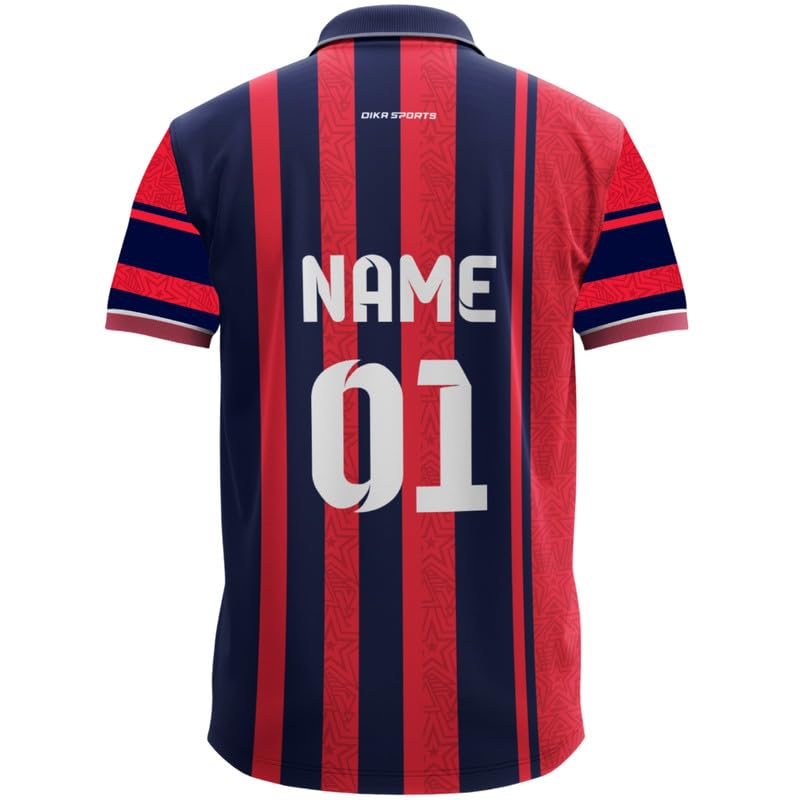 Image of Dika Sports Cricket Custom Player Name and Number Jersey Cricket Tshirt for Men | 2 Year to 5XL