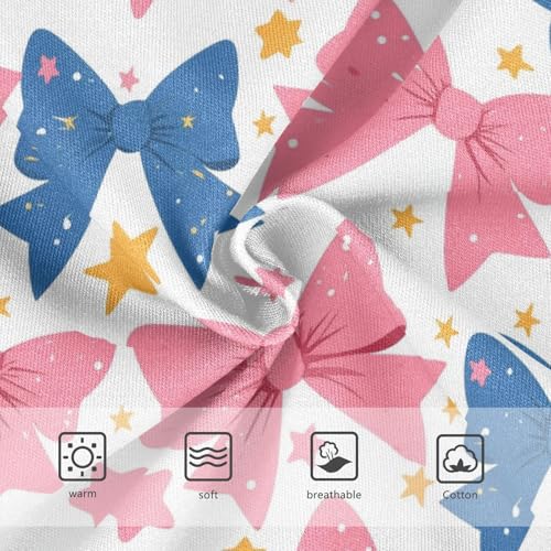 Wusikd Bows Stars Girls' Underwear Cotton Girls Briefs Soft Toddler Underwear 2T3