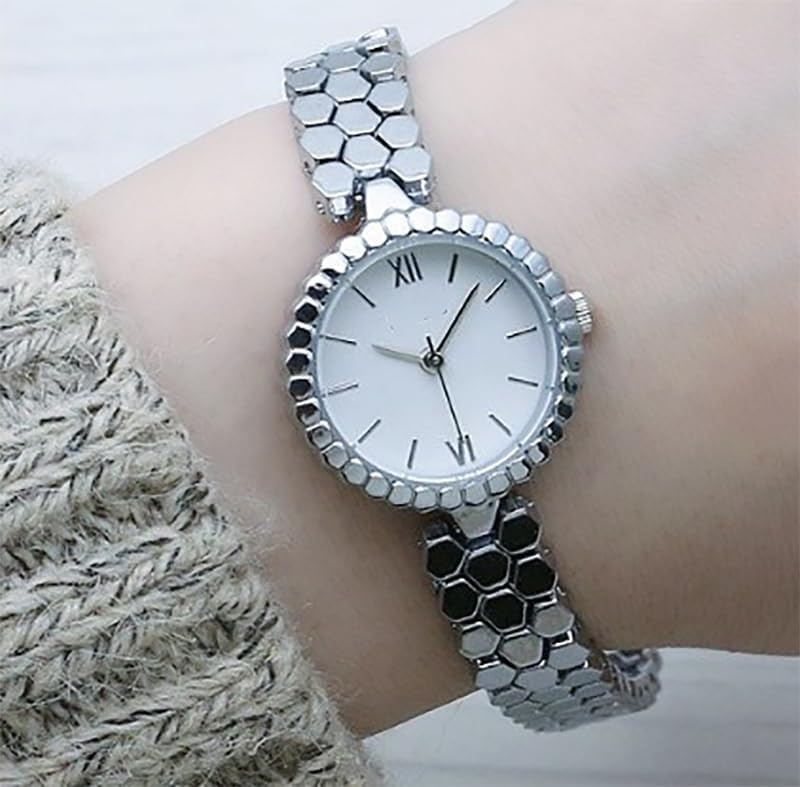 GOODLIYA Vintage Gold Watches for Women Elegant Stainless Steel Bracelet Easy Read Ladies Qartz Wrist Watch - Image 2